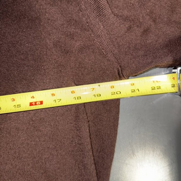 Banana Republic Merino Wool Womens Sweater L Brown Knit Turtleneck Pullover - Picture 8 of 10